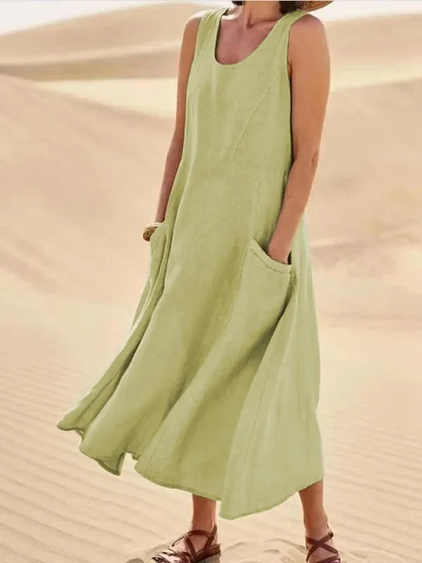 Flattering women's everyday dress. Stylish & comfortable for a chic look. Perfect casual summer dress.