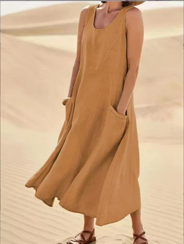 Women's everyday dress. Easy to style, versatile for casual or dressed-up looks. A summer essential.