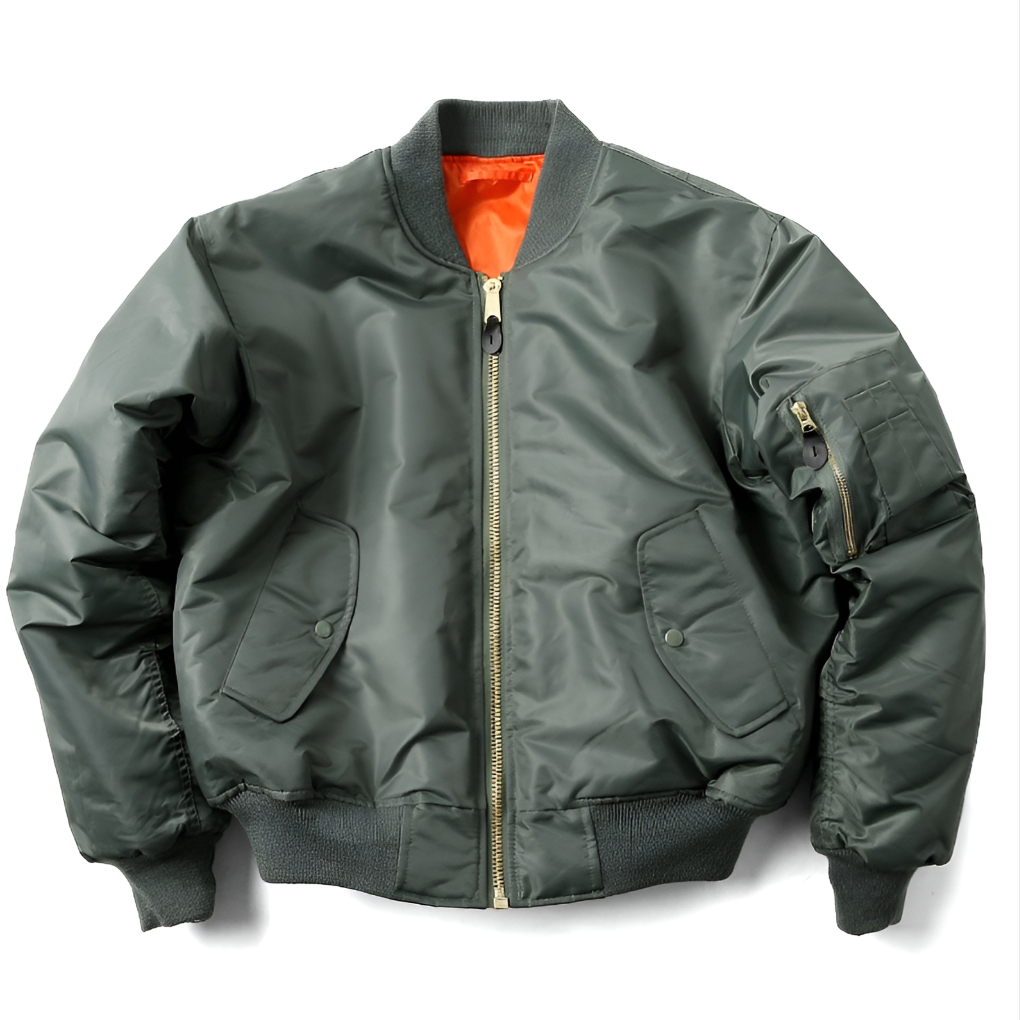 Women's classic rib-knit bomber jacket, perfect for versatile everyday casual wear in fall & spring.