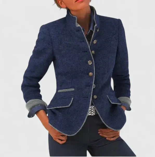 Classic women's tailored blazer, a chic outerwear piece offering versatile professional and smart casual fashion.