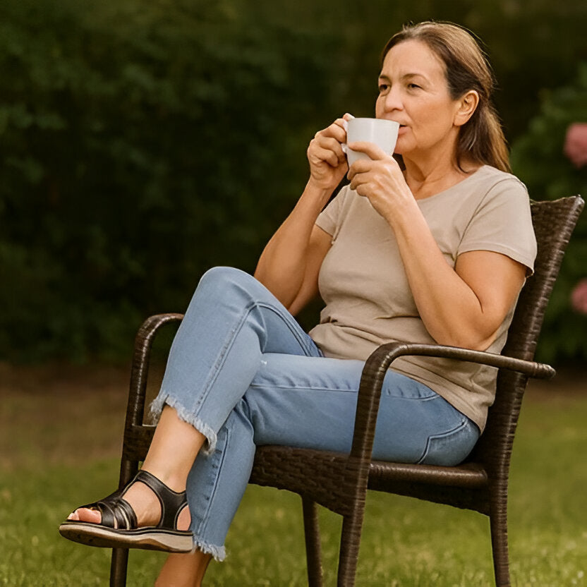 Healthy foot support women's sandals, orthopedic design for comfort & daily wear.