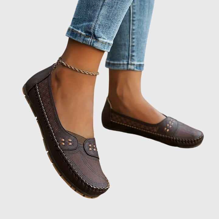 Casual women's slip-on shoes providing comfort & essential arch support for everyday style.