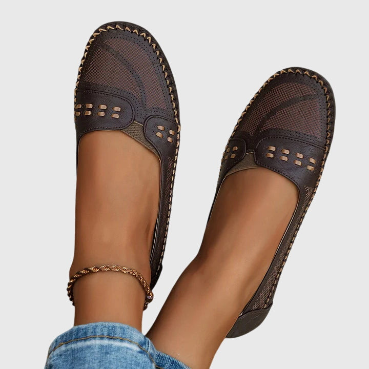 Soft-sole women's comfort slip-on orthopedic shoes, ensuring gentle foot care & all-day support.