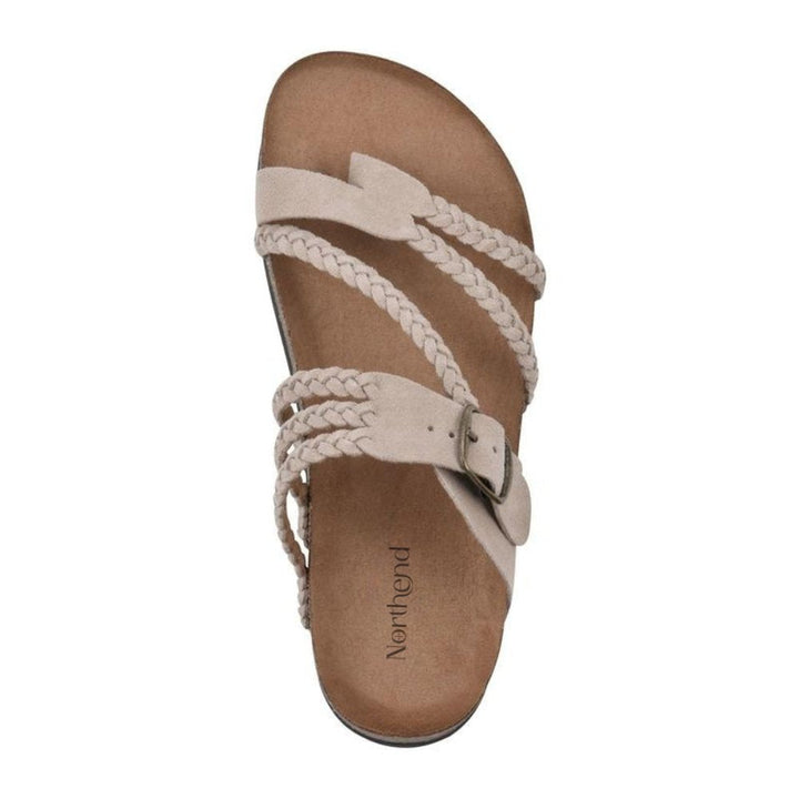 Stylish women's braided flat sandals, slip-on design with arch support for all-day comfortable wear.