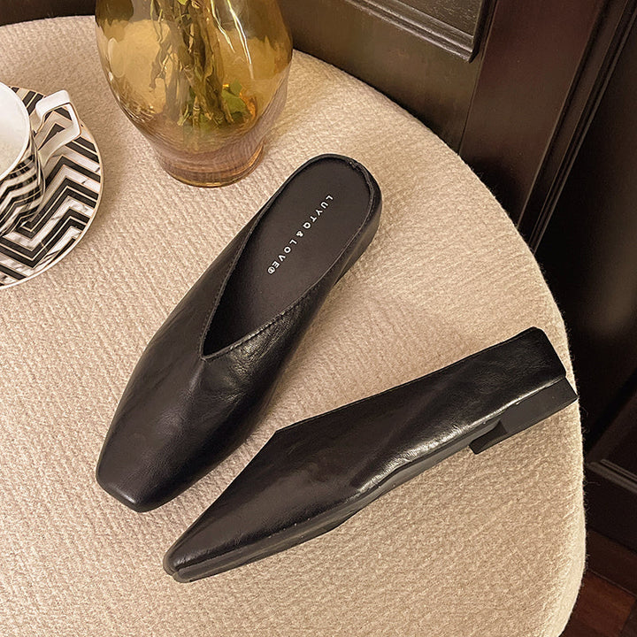 Chic gold vegan leather flats for women, easy slip-on design, ideal for casual and everyday wear.