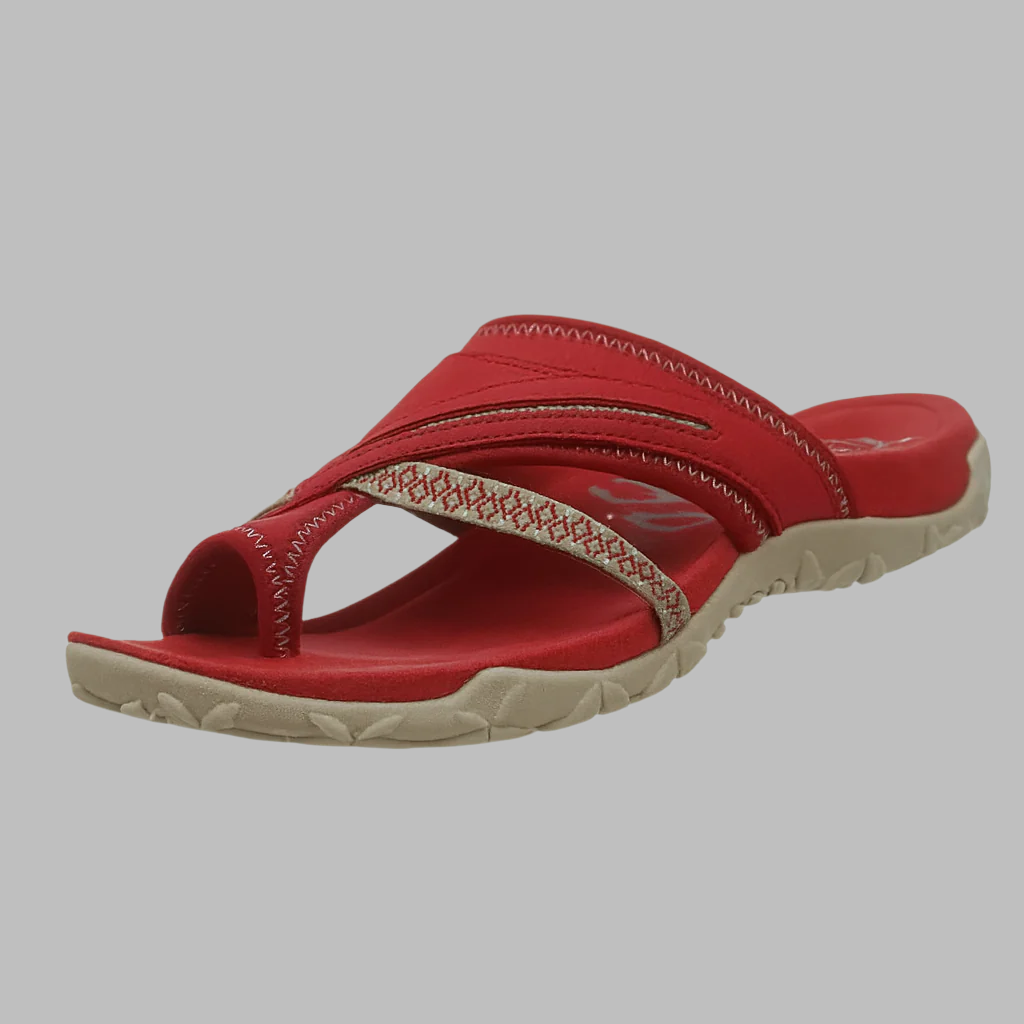 Stylish & comfortable women's cross strap flip-flops. Cushioned slip-on sandals for everyday summer fashion.
