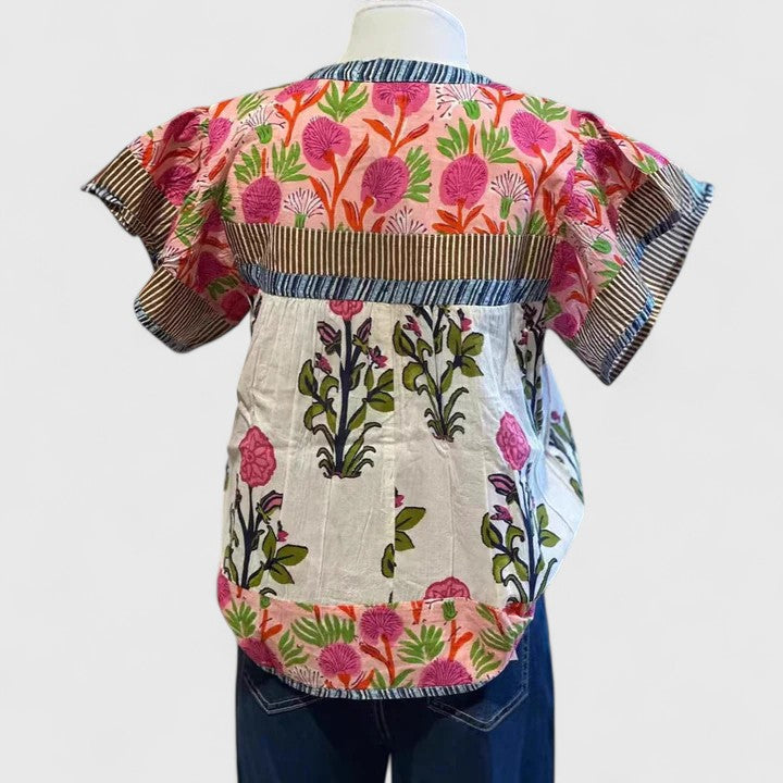 Relaxed fit women's embroidered shirt, a versatile and comfortable top for summer outfits and casual fashion.