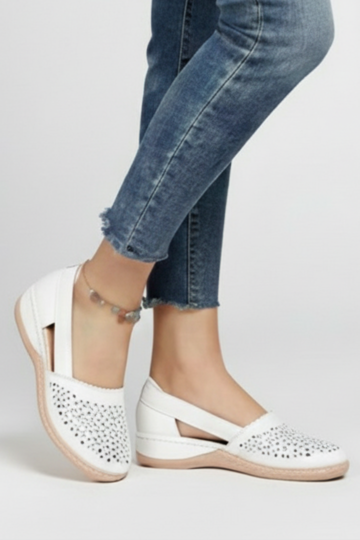 Everyday women's shoes: modern style, comfortable fit, and unique cut-out design for versatile wear.