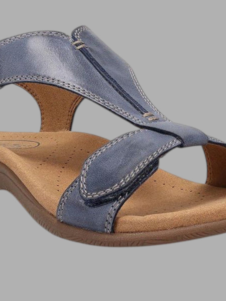 Stylish women's slip-on sandals, great for comfortable everyday casual summer footwear.