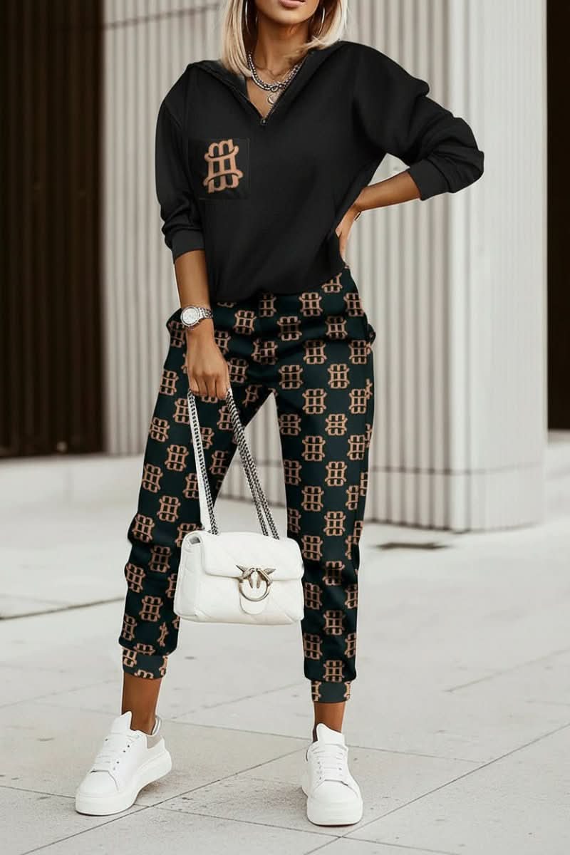 Soft women's full-zip hoodie tracksuit set with comfortable joggers, ideal for lounging.