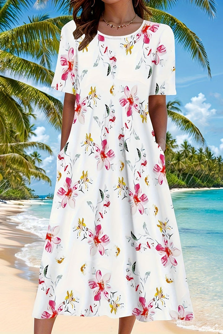 Elegant women's belted midi dress with long sleeves for versatile fall & winter fashion, flattering fit.