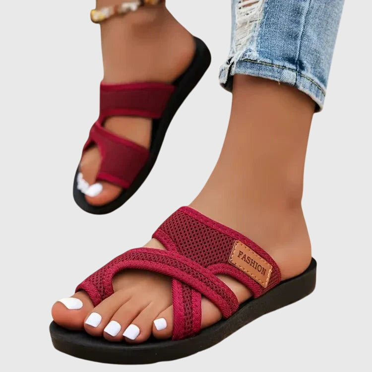 Lightweight women's mesh platform slip-on sandals, ideal for comfortable summer casual outfits.