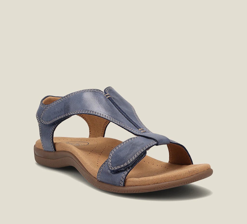 Easy slip-on women's open toe sandals with adjustable straps, great for casual summer outings.