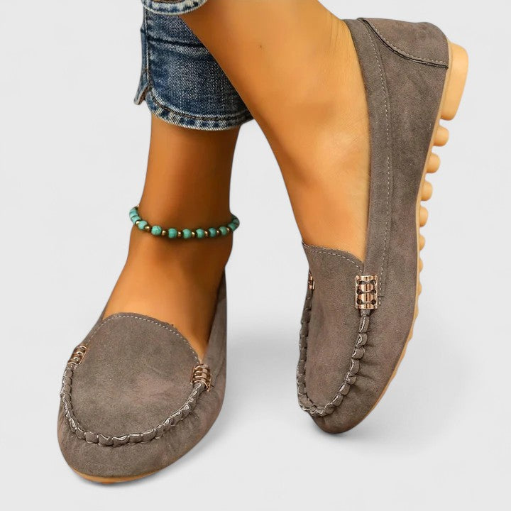 Women's comfortable orthopedic loafers. Slip-on, elegant, versatile walking & office shoes.