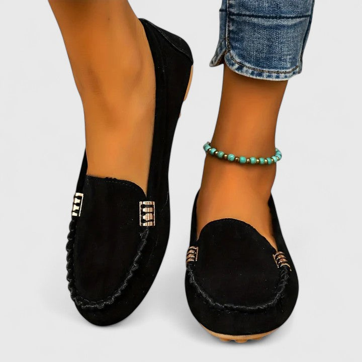 Easy slip-on women's orthopedic loafers, offering comfort and foot support.
