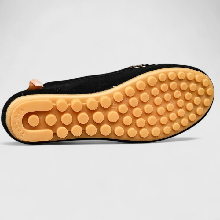 Supportive women's orthopedic loafers, comfortable slip-on shoes for walking.