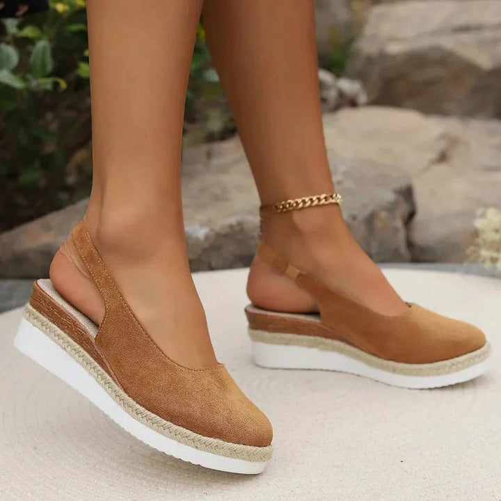 Soft-cushioned women's orthopedic walking sandals with arch support for comfortable all-day wear.