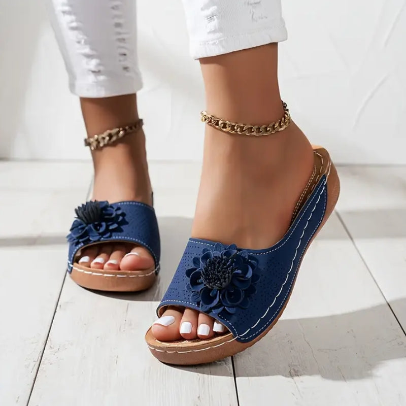 Women's comfortable orthopedic slip-on sandals with excellent arch support, perfect for summer.