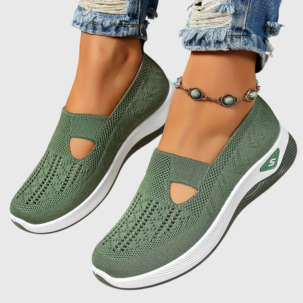 Women's comfortable orthopedic slip-on shoes for daily pain relief & foot support.