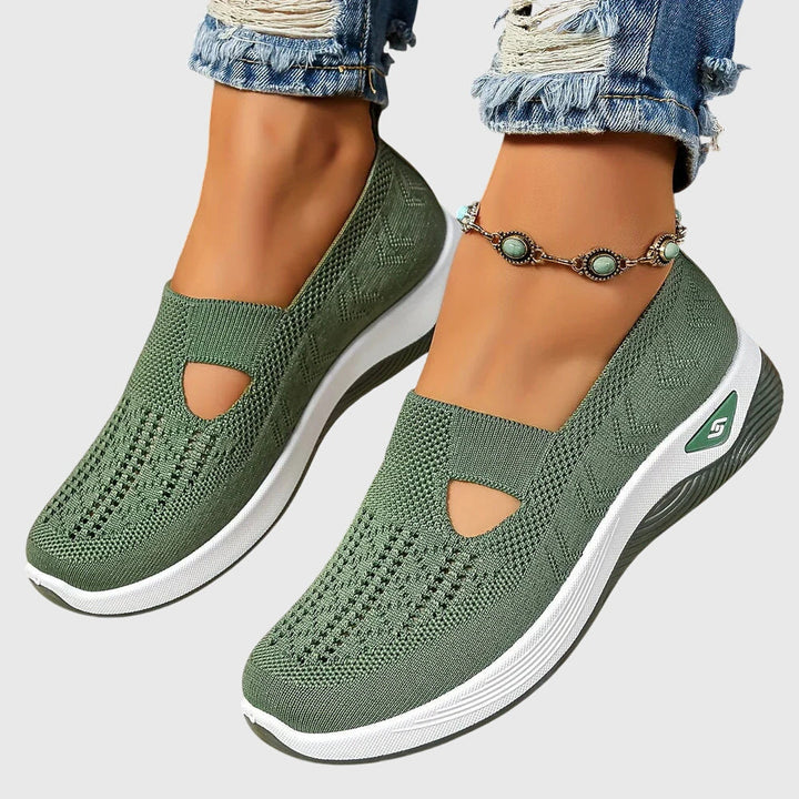 Women's comfortable orthopedic slip-on shoes for daily pain relief & foot support.