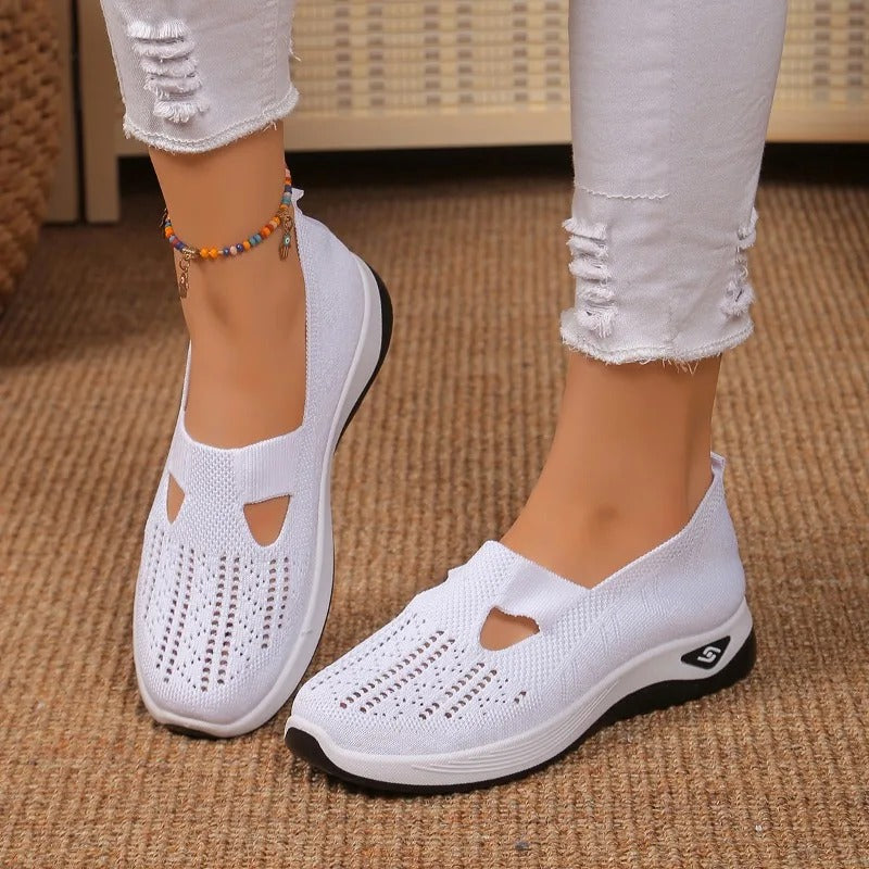 Women's orthopedic slip-on footwear, ensuring posture correction, bunion relief & daily comfort.
