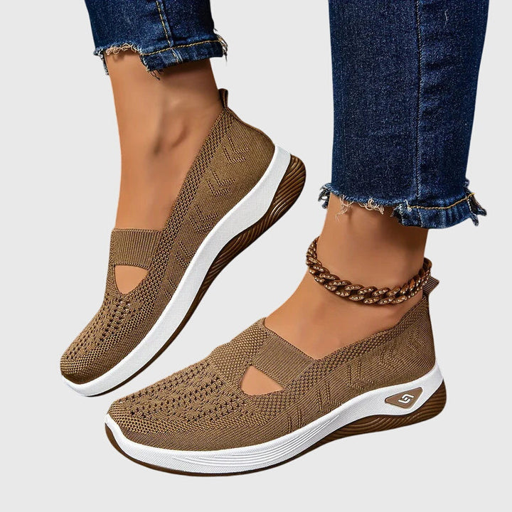 Easy slip-on women's orthopedic shoes, offering arch support & bunion relief for comfortable walking.