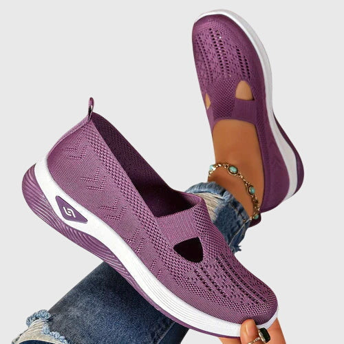 Casual women's slip-on orthopedic shoes, providing essential foot support & pain relief for daily wear.