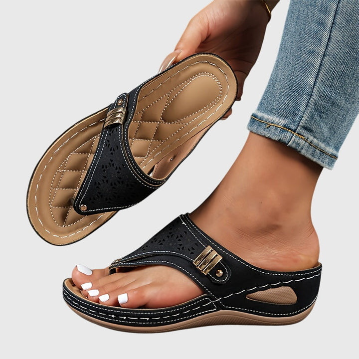 Women's chic platform ankle strap sandals; comfortable summer footwear with a modern open toe.
