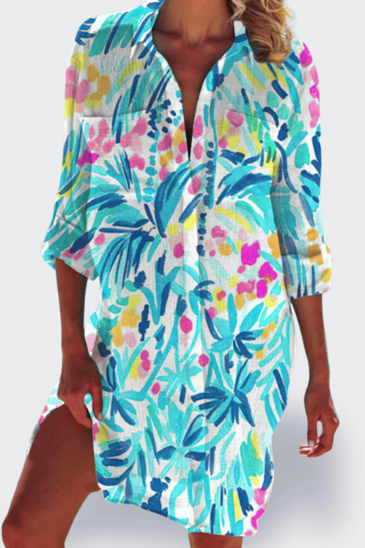 Women's casual summer midi dress, relaxed fit and machine washable for ultimate comfort and ease.