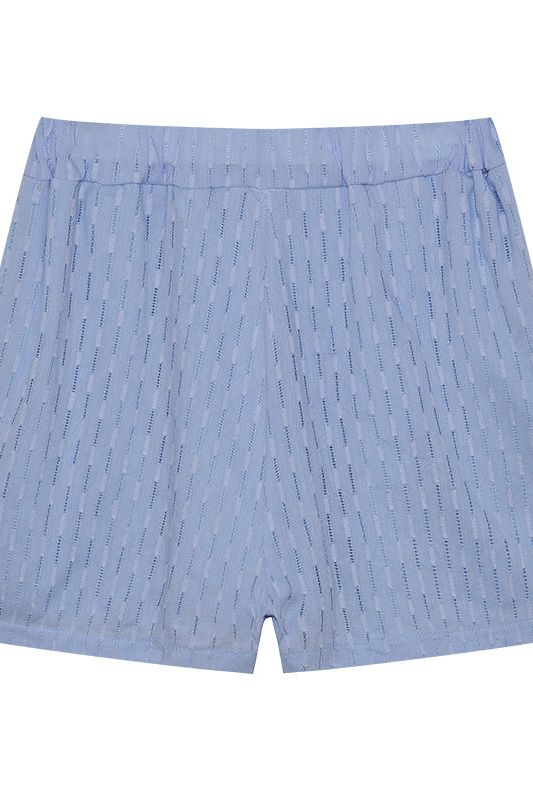 Women's comfortable summer outfit: relaxed fit shirt & shorts set for day-long ease.