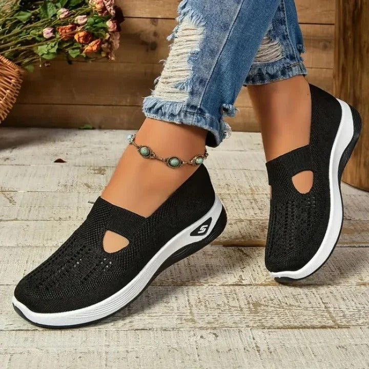 Women's slip-on everyday sneakers: breathable, cushioned, and easy to put on.