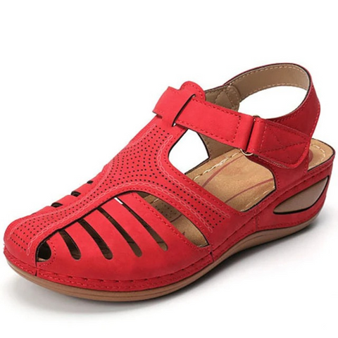 Warm weather ready women's sandals: cutout walking design with adjustable strap for ultimate comfort