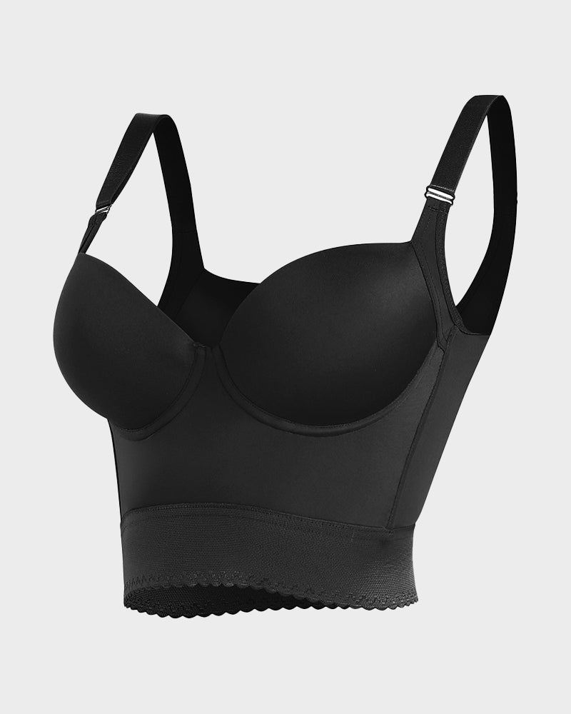 Lightweight ContourFit longline push-up bra with comfortable shapewear, perfect for everyday women.