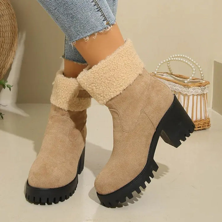 Soft sherpa ankle boots for women, a comfortable and fashionable choice for cooler months.