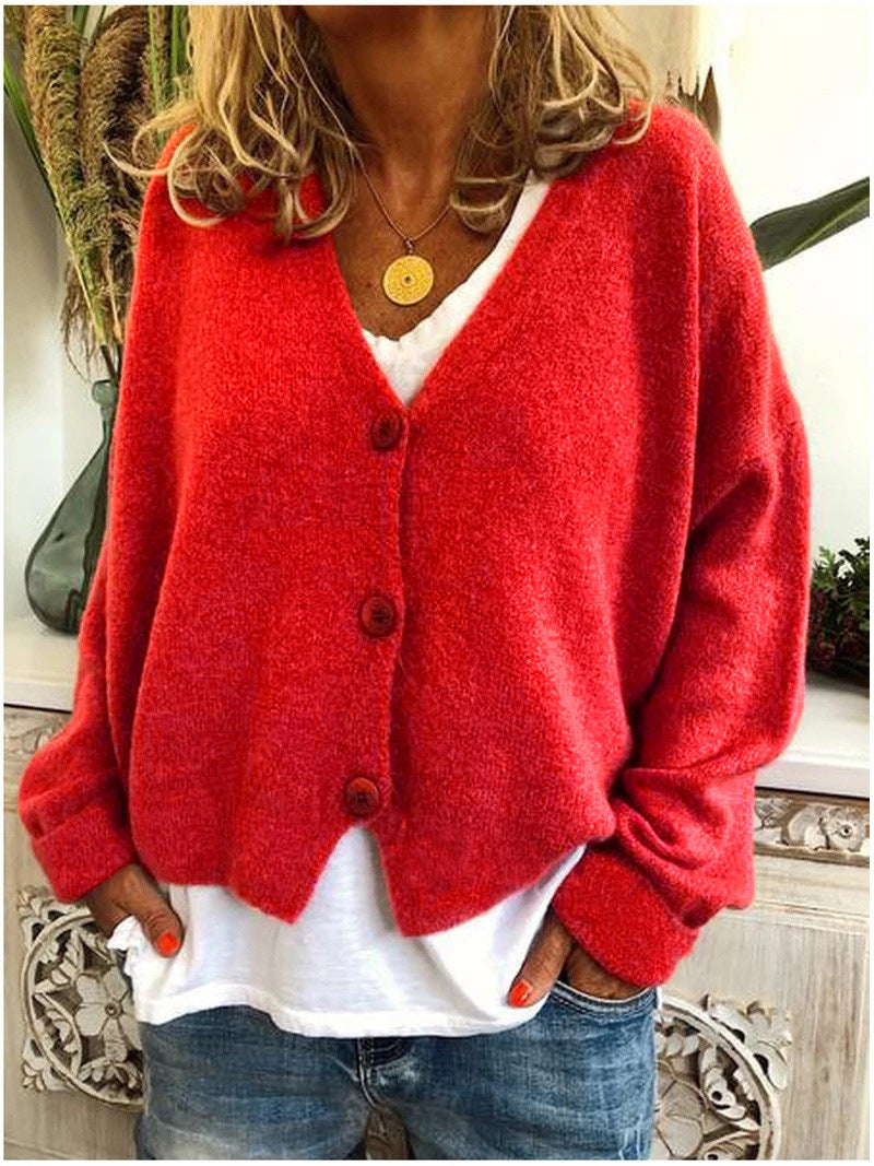 Cream women's everyday cardigan, soft and comfortable for versatile spring layering.