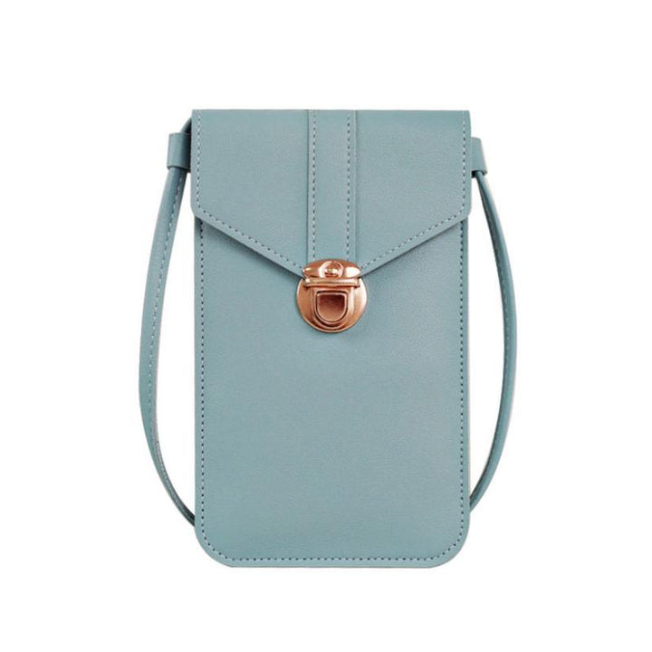 Women's travel bag: touchscreen crossbody phone holder in black, functional &amp; chic PU leather