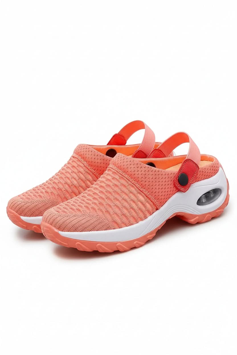 Pair of women's cushioned orthopedic diabetic walking shoes, ideal for sensitive feet and active support.
