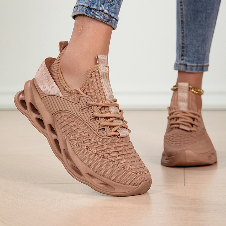 Deeply cushioned women's walking sneakers for superior impact absorption & all-day comfortable support.