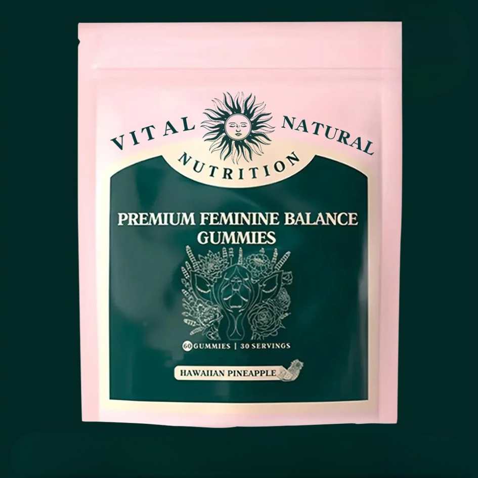 Women's Daily pH Balance Gummies, pineapple flavored, for intimate feminine health & vaginal comfort.
