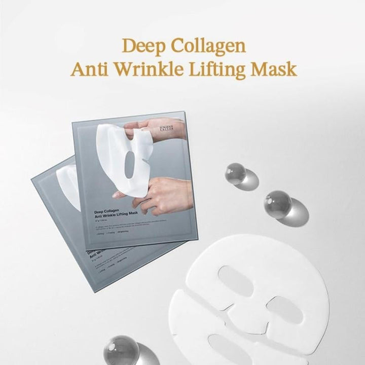 Women's Deep Collagen Anti-Wrinkle Lifting Mask, full product view, luxury skincare packaging