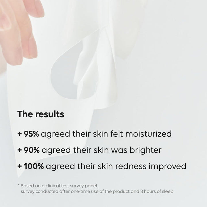 Hand holding the Women's Deep Collagen Lifting Mask, highlighting the hydrating benefits