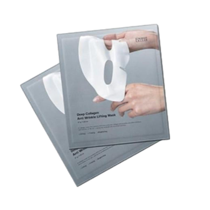 Before and after comparison showing wrinkle reduction with Deep Collagen Anti-Wrinkle Lifting Mask