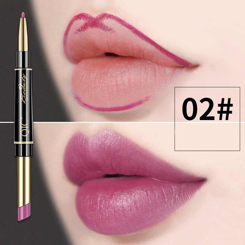 Define and fill with ease using this women's double-ended auto-rotating lip liner