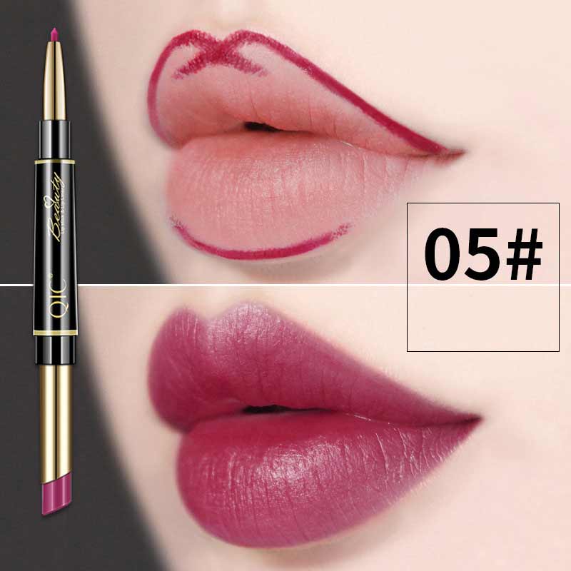 High-quality cosmetics: auto-rotating lip liner and lipstick pencil for smudge-proof wear