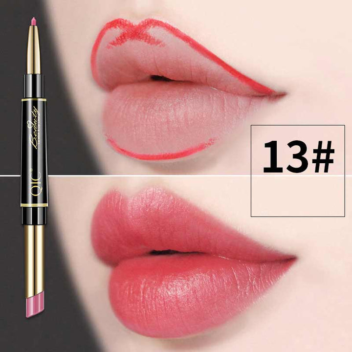 Cosmetic innovation: women's auto-rotating lip liner and lipstick pencil for precise lip artistry
