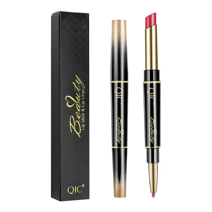Dual-ended automatic lip liner for women's beauty routine, enhancing lip makeup
