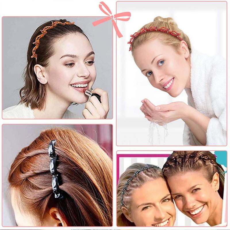 Women's hair band and styling tool, featuring a unique double layer design for secure hold