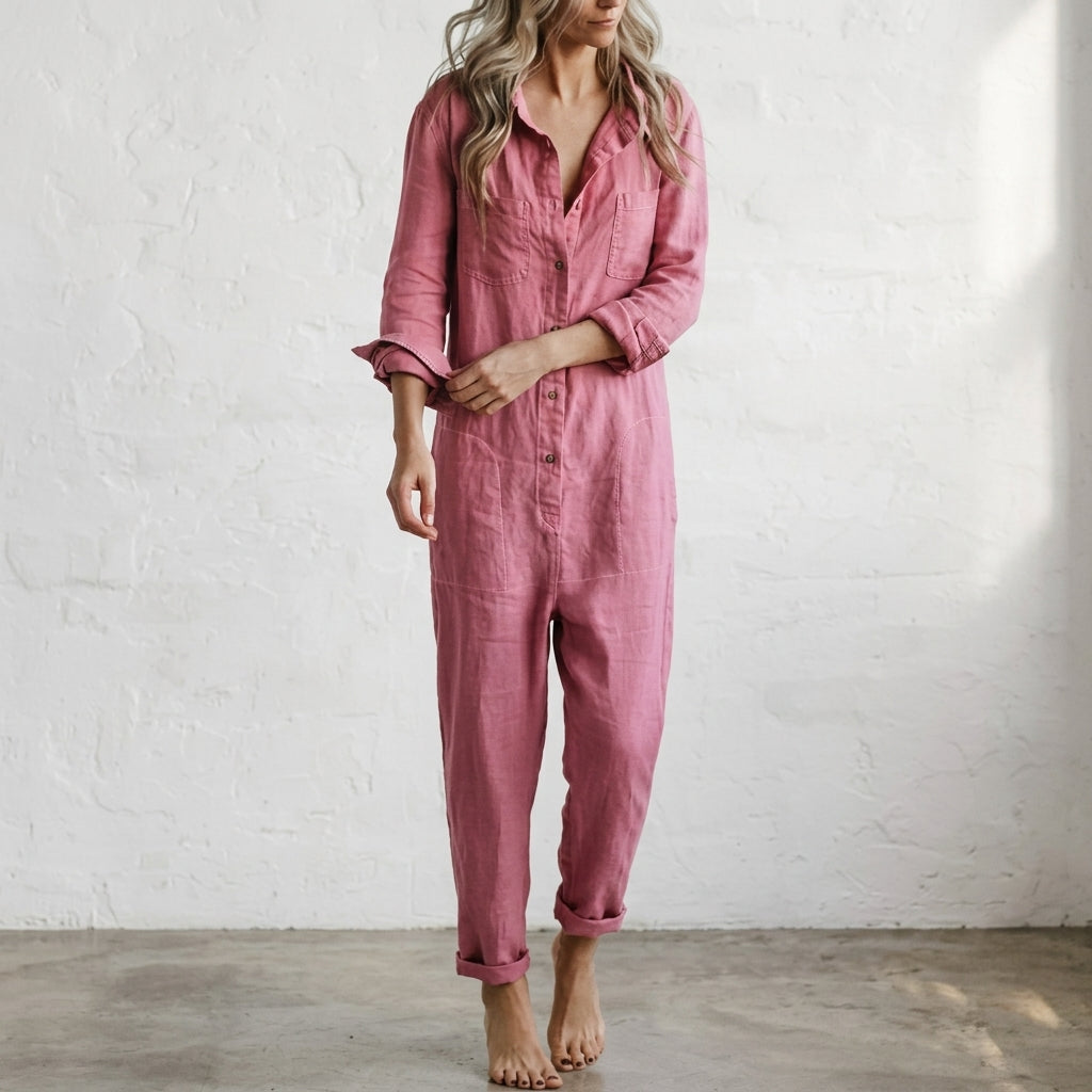 Chic women's jumpsuit for versatile day to night wear, relaxed fit & comfortable.