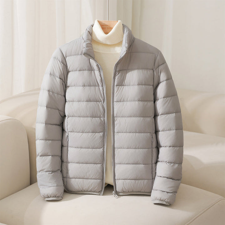 Fashionable women's Elara puffer jacket, a lightweight & warm winter coat for stylish women.