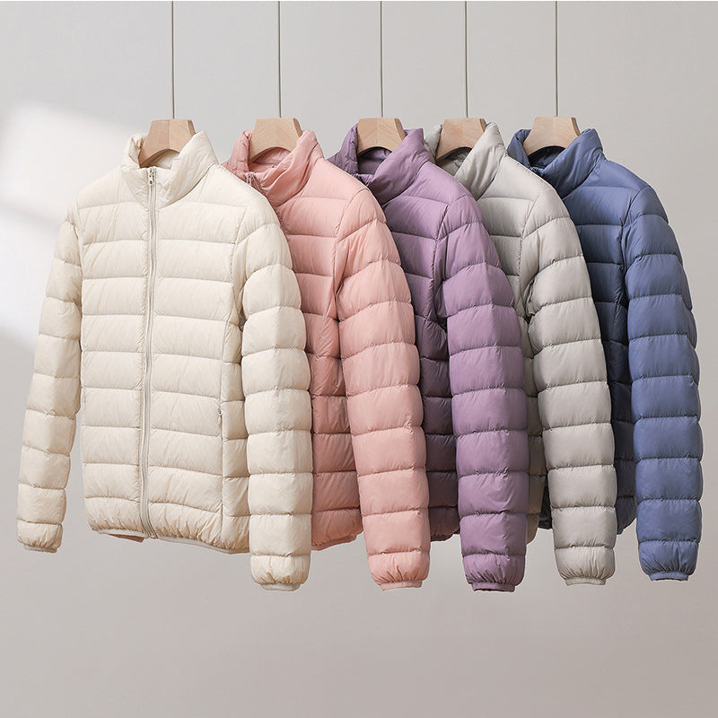 Everyday women's Elara quilted puffer jacket, a stylish & warm outerwear layer for cold days.